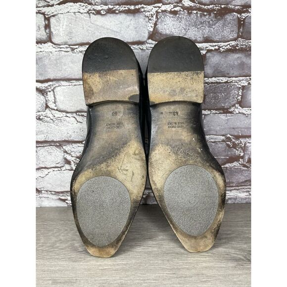 Kalena’s Black Leather Double Wingtip Lace Up Italy Dress Shoes Men 43EU/10M US - Picture 8 of 16